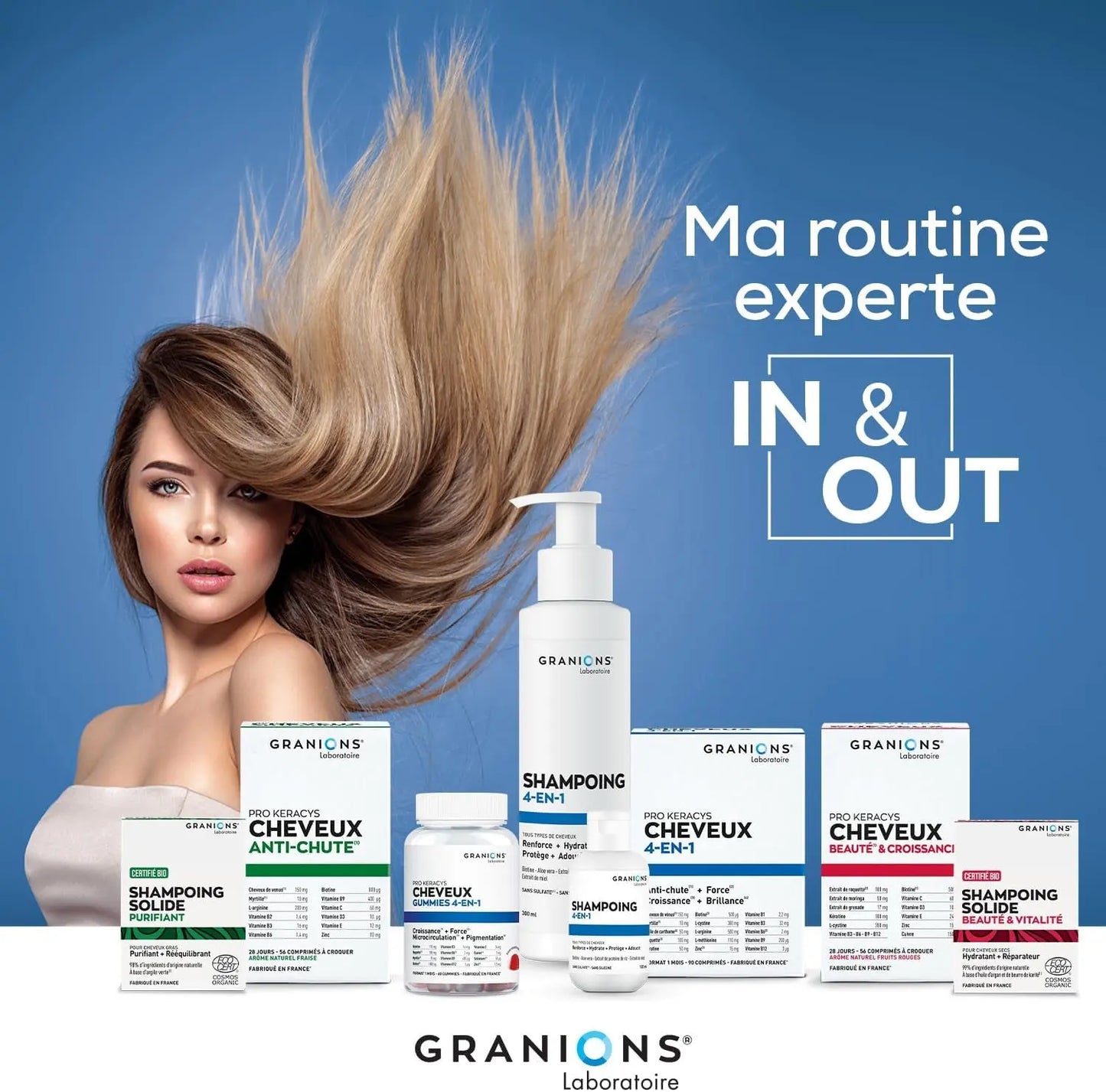 GUMMIES CHEVEUX 4-EN-1| PRO KERACYS | Vitamines Pour Cheveux | Croissance + Force + Microcirculation + Pigmentation | Pousse Rapide Avec Biotine, Zinc, Vitamine B8 Et Kératine. Format 1 Mois
