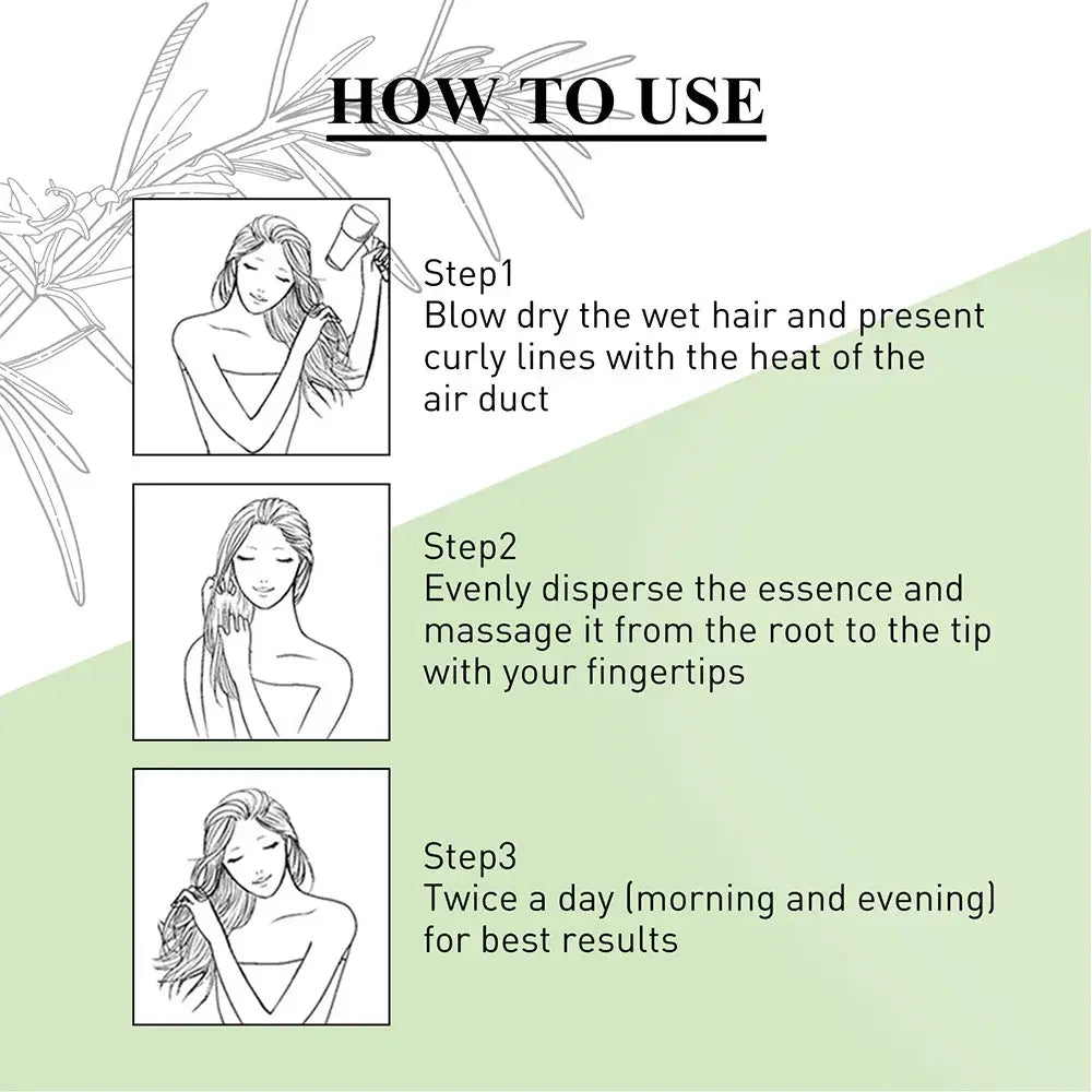 Rosemary Peppermint Hair Care Essential Oil Moisturizes Nourishes Healthy Hair Leaving Long-Lasting Fragrance Smooth Soft