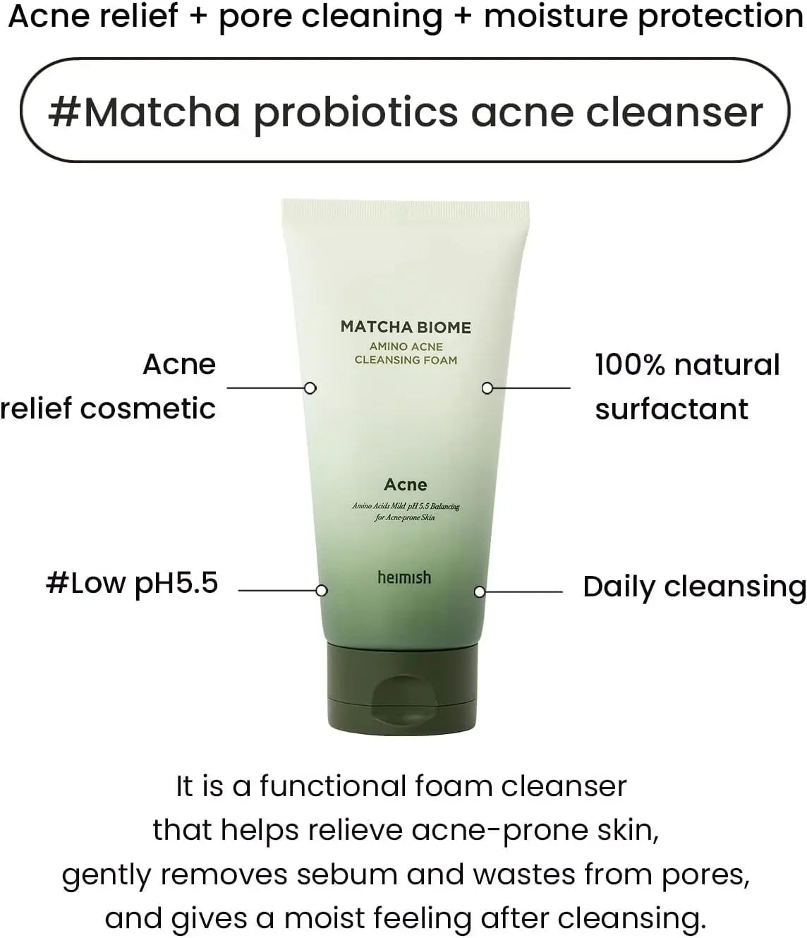 Matcha Biome Amino Acne Cleansing Foam (150 G)