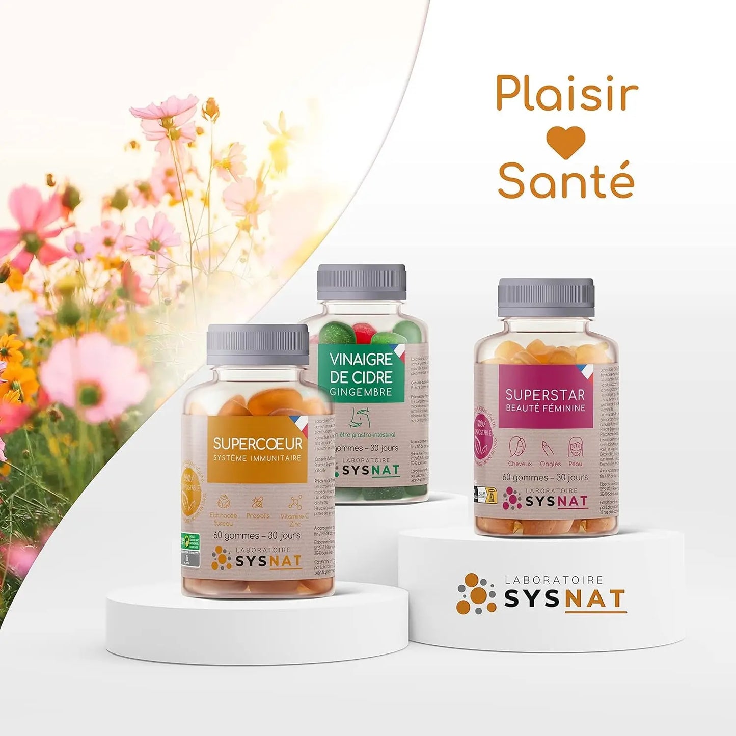 Défenses Naturelles & Système Immunitaire • Zinc Complement Alimentaire Propolis Echinacea Sureau Vitamine C • Multivitamines Et Minéraux • 60 Gummies • Usine En France • Laboratoire SYSNAT