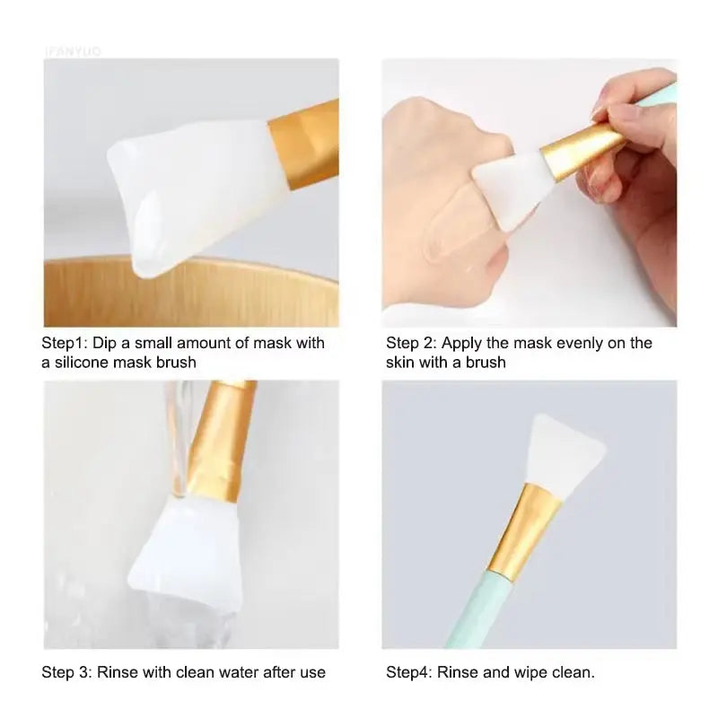 Silicone Brush Gel Glue Resin Jewelry Making Tools Face Mask Glue Brush Homemade Facial Mask Stirring Brush Smear Supplies Tool