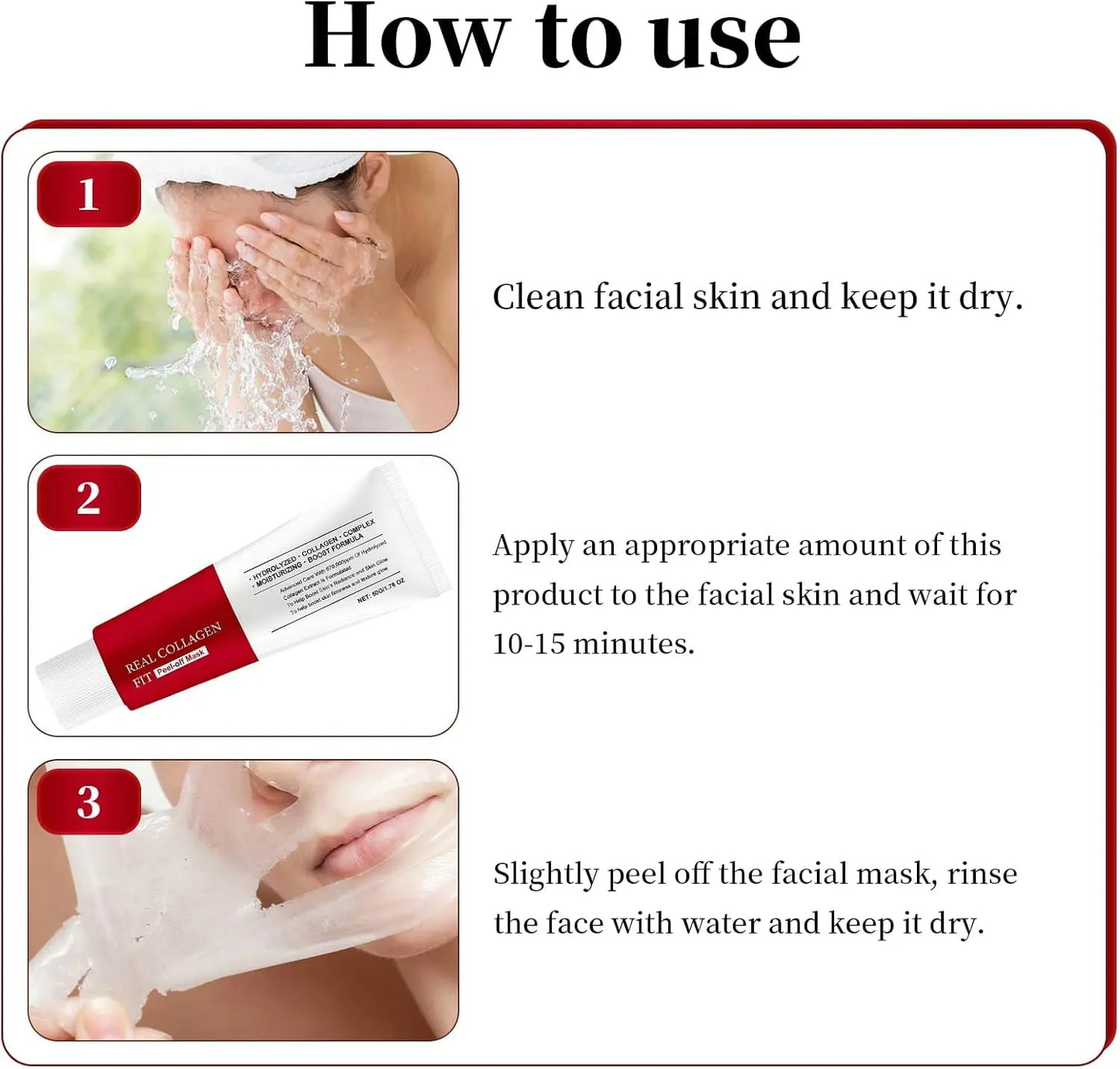 Masque Collagene Visage, Masque Coréen Bio Collagene, Masque Bio Collagene Visage Coréen, Real Collagen Fit, Collagen Wrapping Mask, Peel off Facial Mask for Elasticity