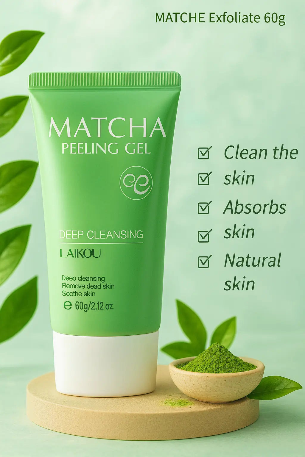 Gel exfoliant au Matcha - SheHarmony