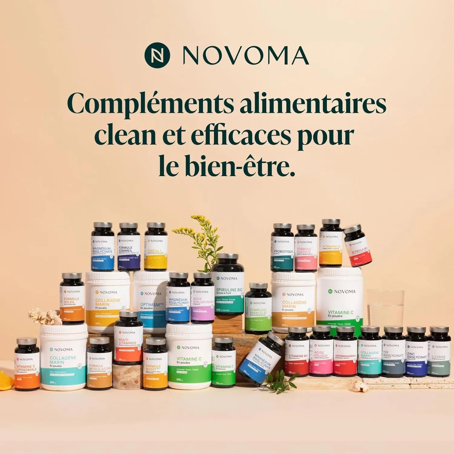 Collagène Marin + Acide Hyaluronique, 1000 Mg De Collagene Pur Hydrolysé Type 1 & 3, Avec Vitamine C, Zinc Et Biotine, Beauté De La Peau, Cheveux Et Ongles, 90 Gélules