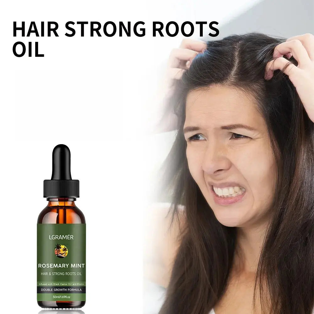 Rosemary Peppermint Hair Care Essential Oil Moisturizes Nourishes Healthy Hair Leaving Long-Lasting Fragrance Smooth Soft